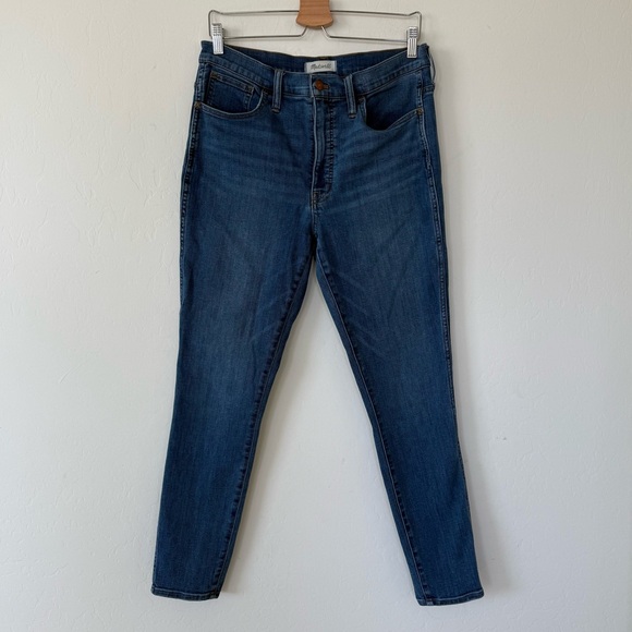Madewell 10” High Rise Skinny Jeans Medium Wash Size 30 - Picture 1 of 9